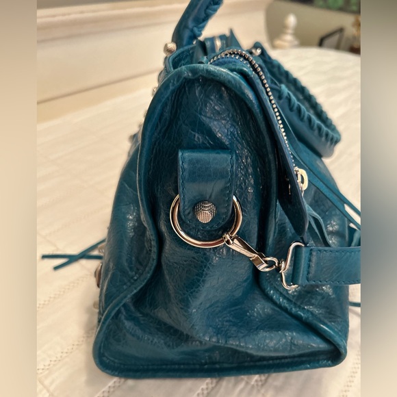 🩵HTF Balenciaga Part Time Silver ToneHardware Blue Lagoon with extra Tassel NWT🩵 - Picture 8 of 14